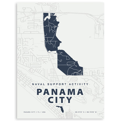 NAS Panama City Map Print