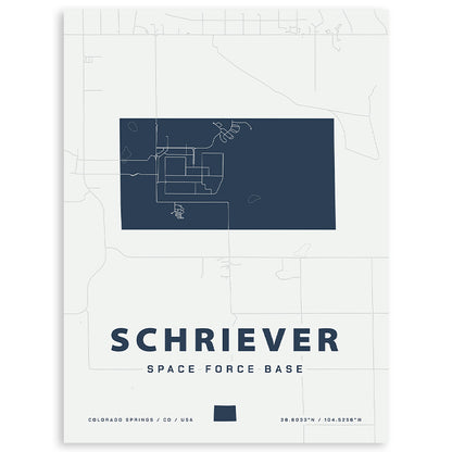 Schriever Space Force Base Map Print
