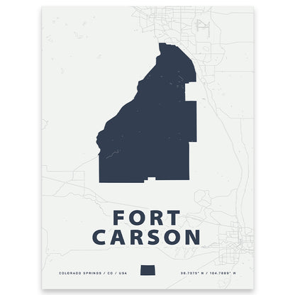 Fort Carson Map Print