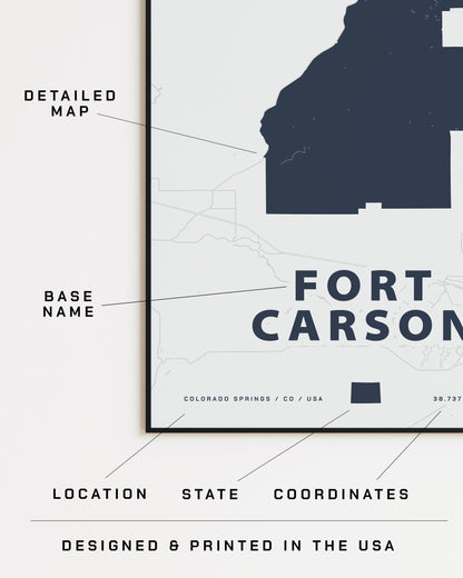 Fort Carson Map Print