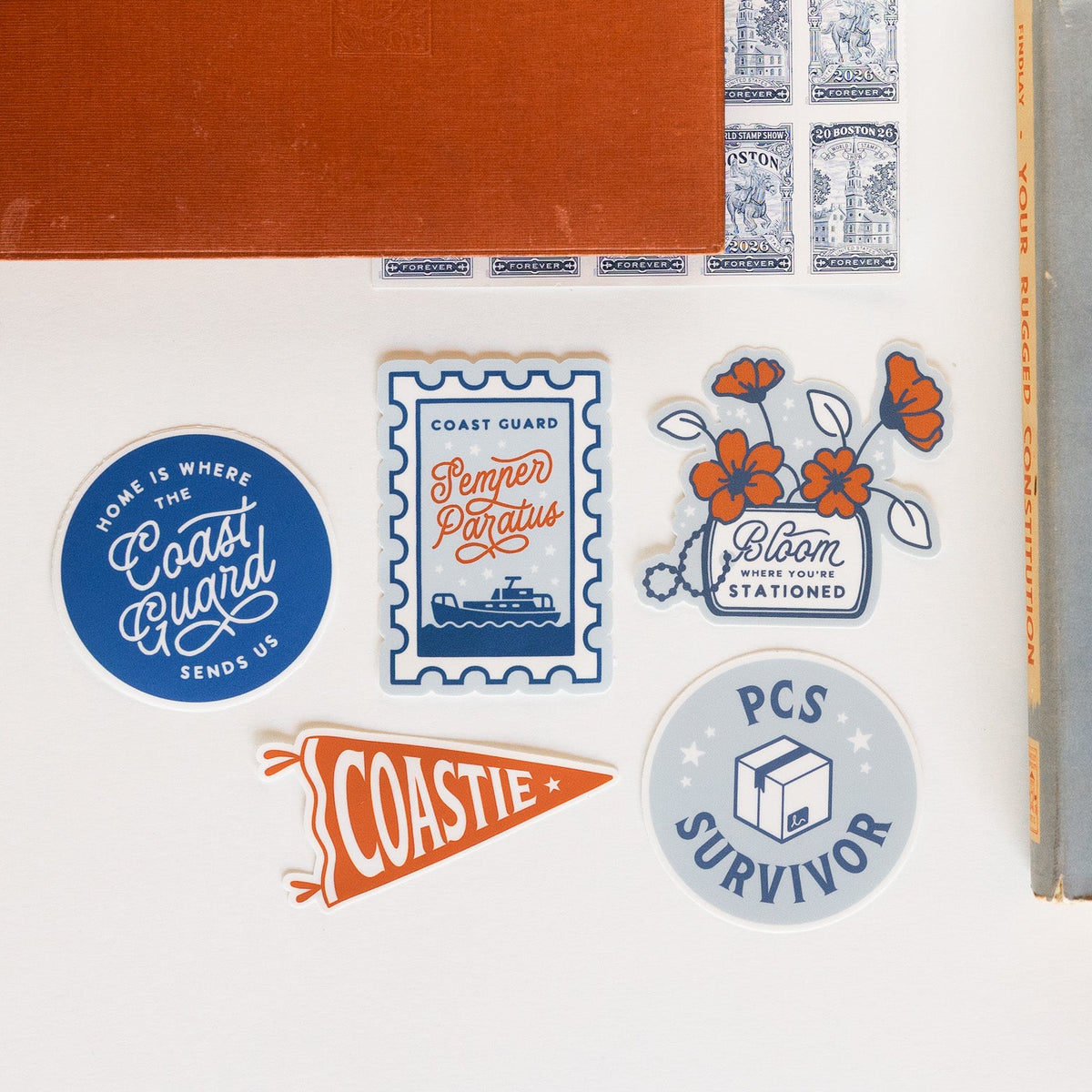 Coastie Pennant Vinyl Sticker