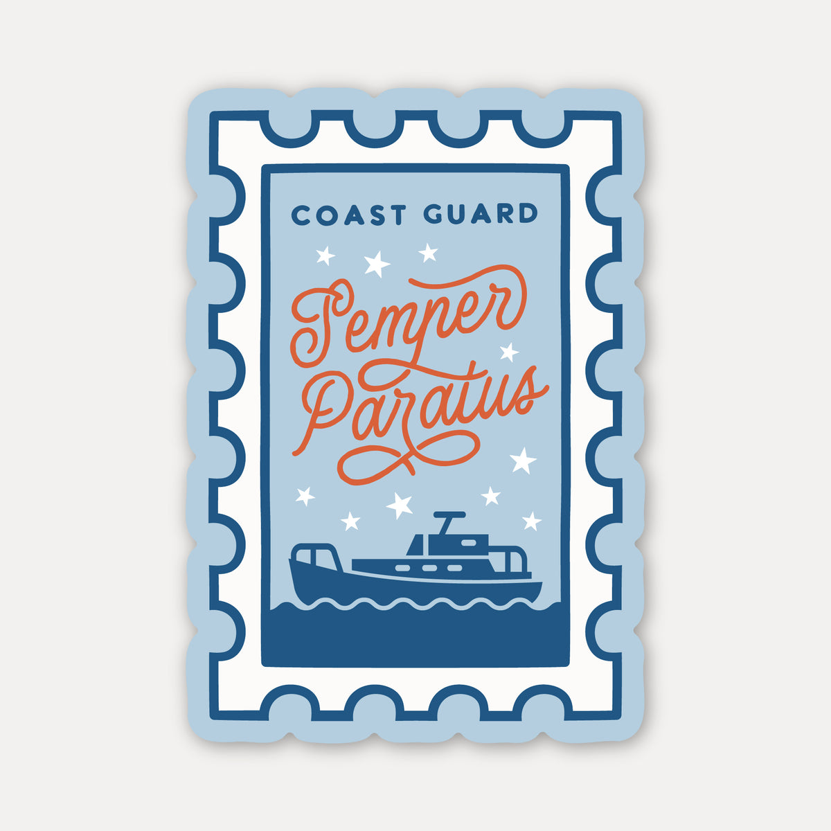 Semper Paratus Coast Guard Stamp Sticker