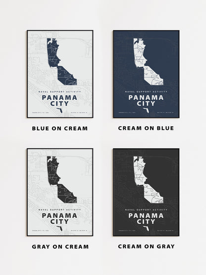 NAS Panama City Map Print