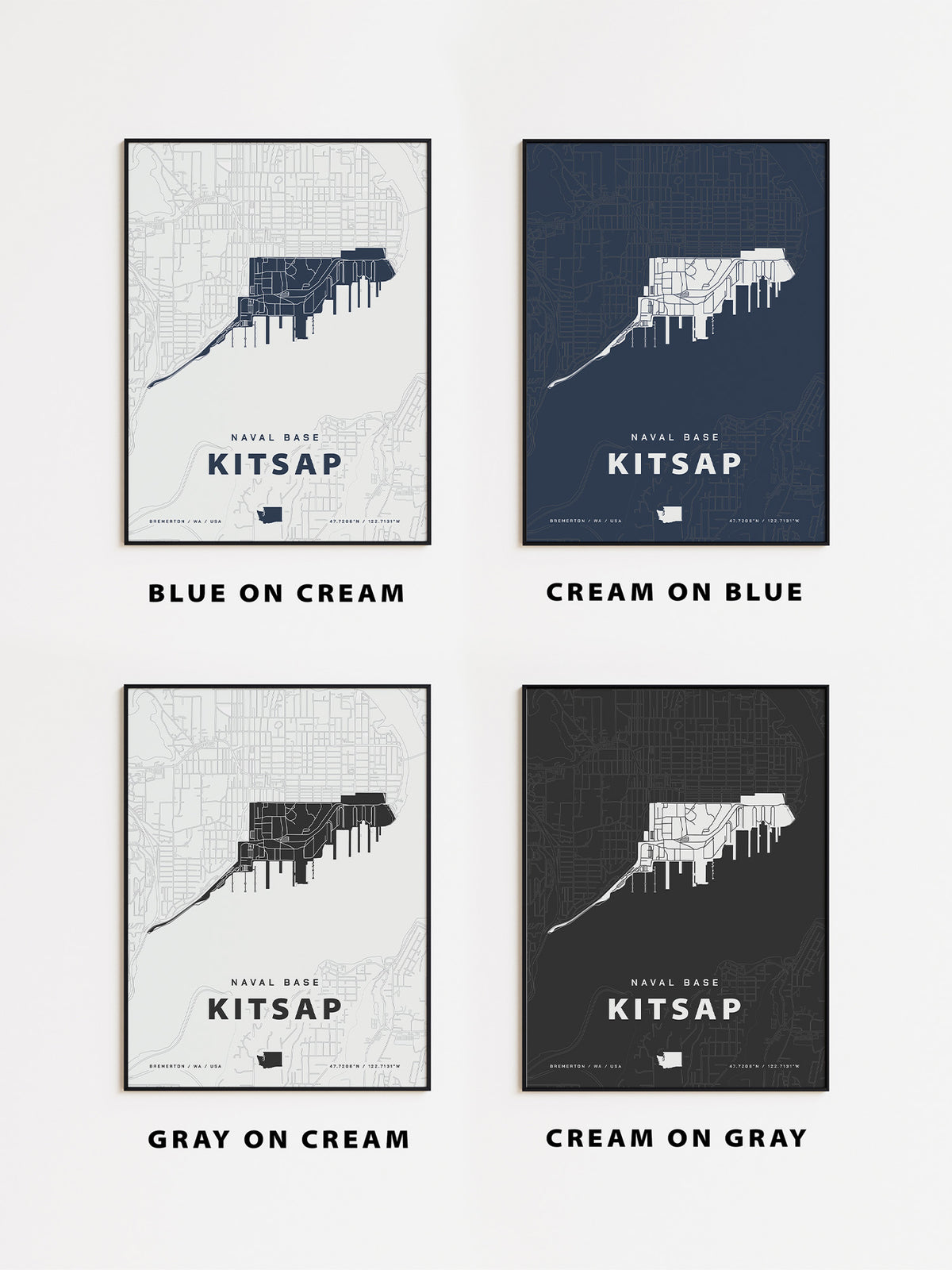 Naval Base Kitsap Map Print