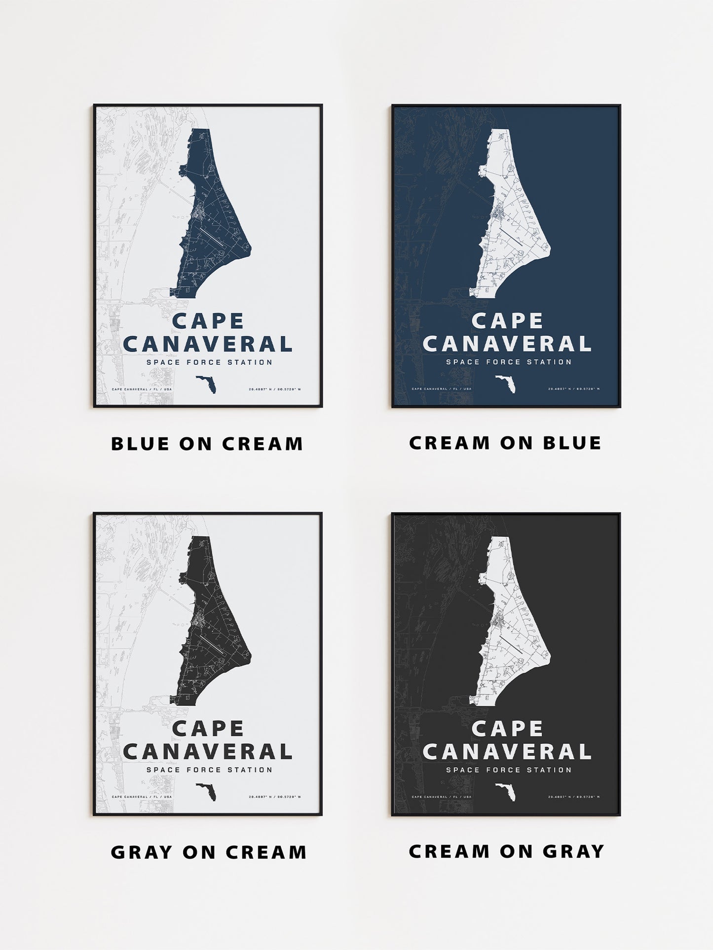 Cape Canaveral Space Force Station Map Print