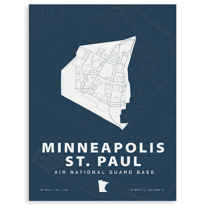 Minneapolis St. Paul Air National Guard Base Map Print