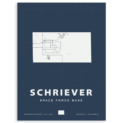 Schriever Space Force Base Map Print