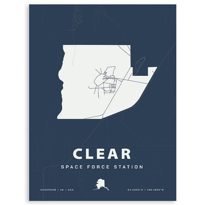 Clear Space Force Station Map Print