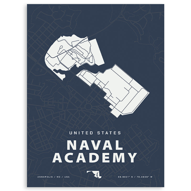 United States Naval Academy Map Print