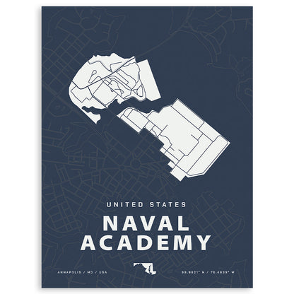 United States Naval Academy Map Print