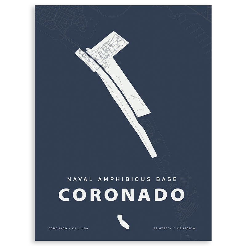 Naval Amphibious Base Coronado Map Print