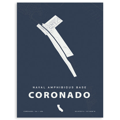 Naval Amphibious Base Coronado Map Print