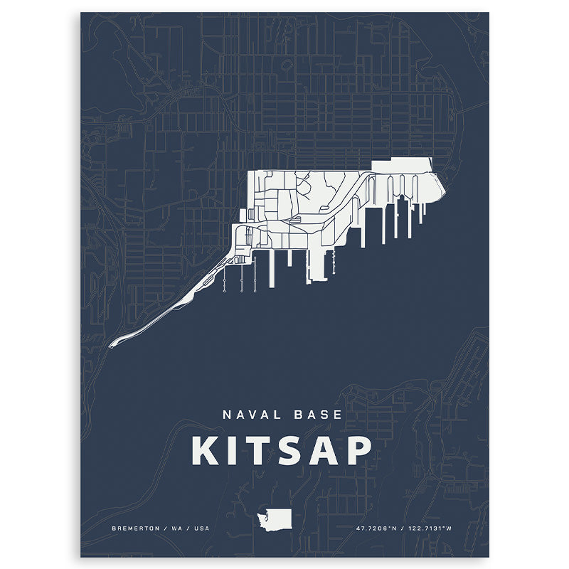 Naval Base Kitsap Map Print