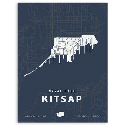 Naval Base Kitsap Map Print