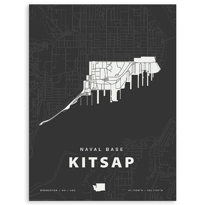 Naval Base Kitsap Map Print