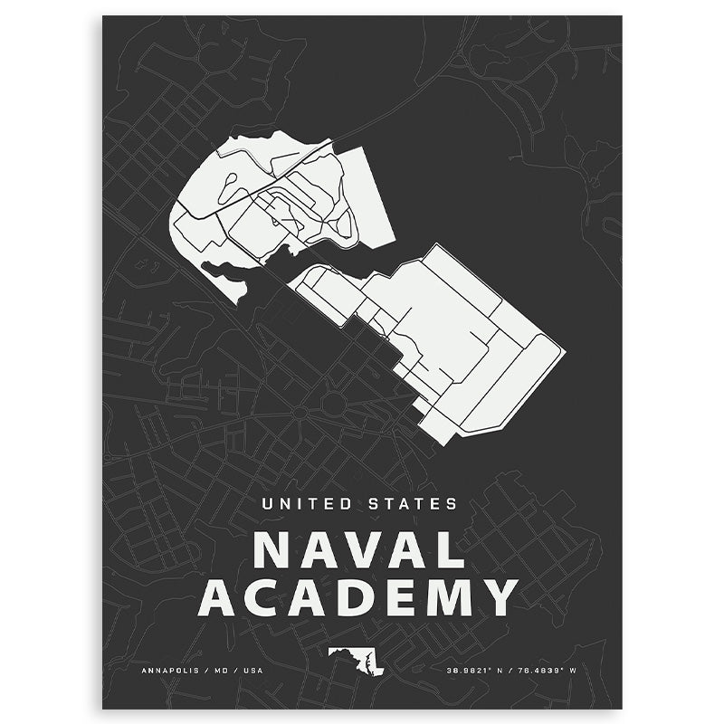 United States Naval Academy Map Print