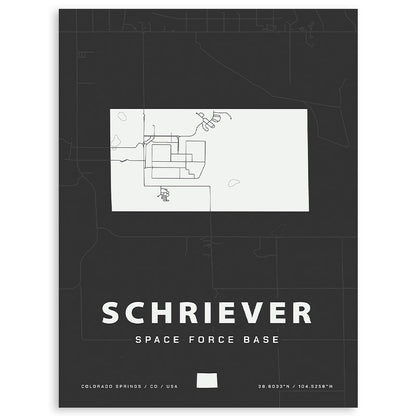 Schriever Space Force Base Map Print