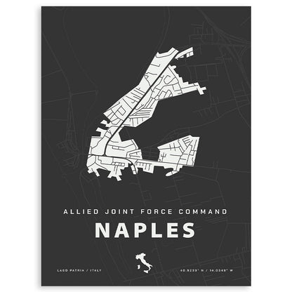 Allied Joint Force Command Naples Map Print