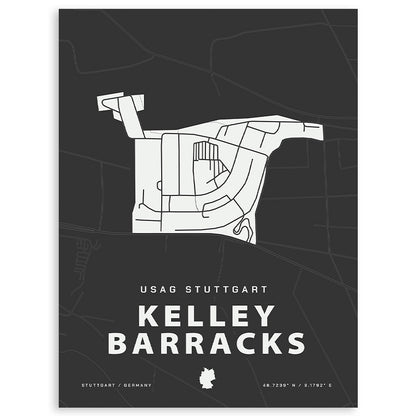 USAG Stuttgart - Kelley Barracks Map Print