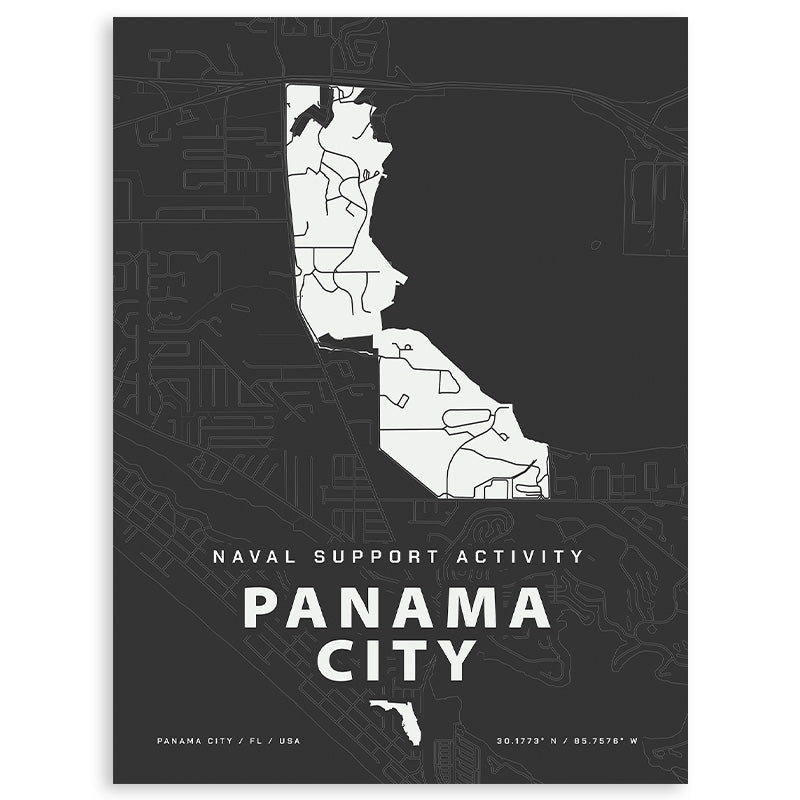 NAS Panama City Map Print