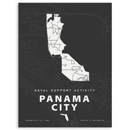 NAS Panama City Map Print
