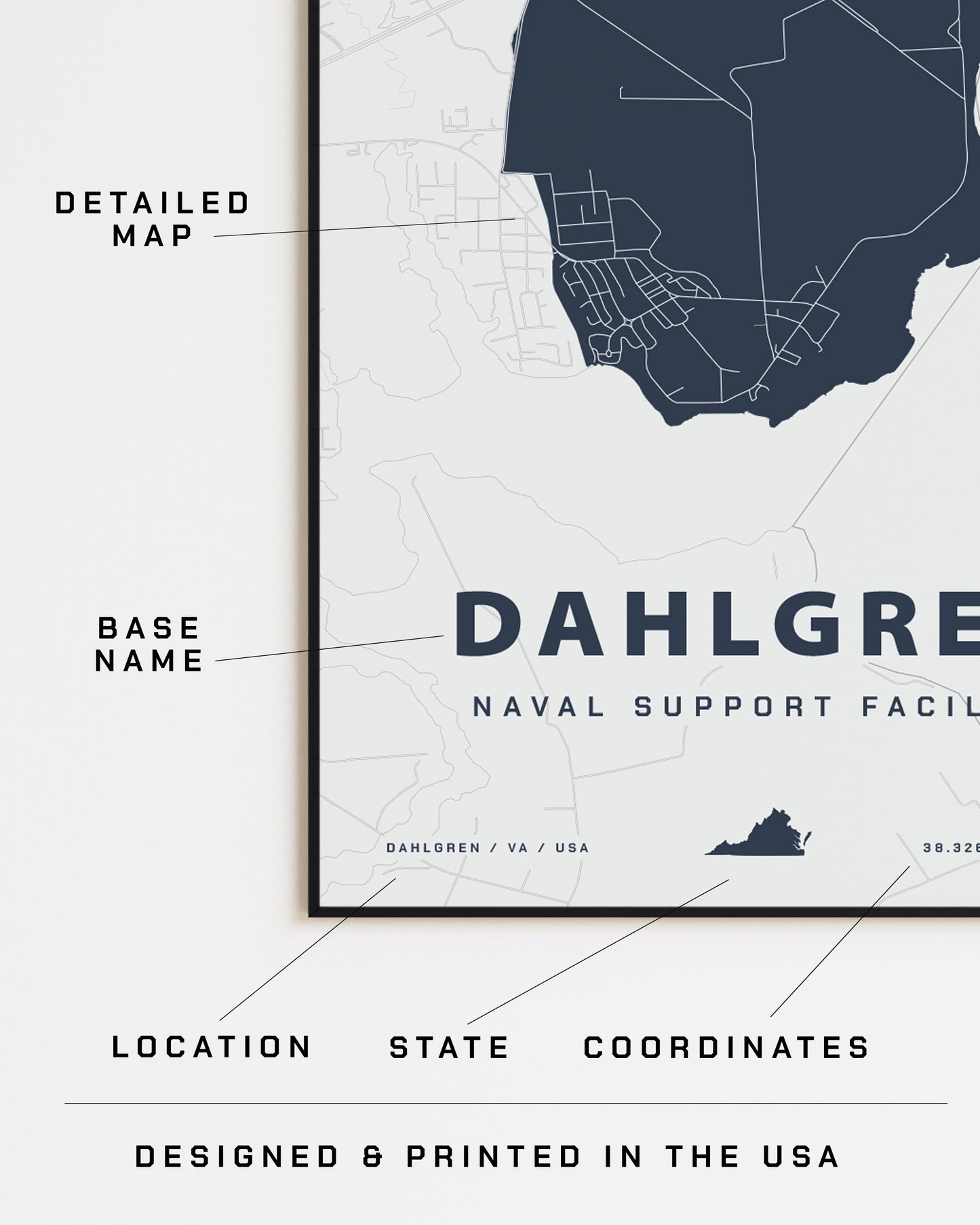 Dahlgren Naval Support Facility Map Print