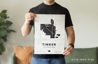Tinker Air Force Map Print