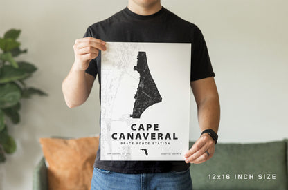 Cape Canaveral Space Force Station Map Print