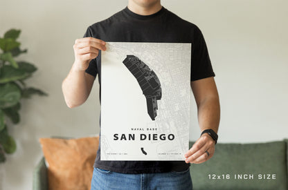 Naval Base San Diego Map Print