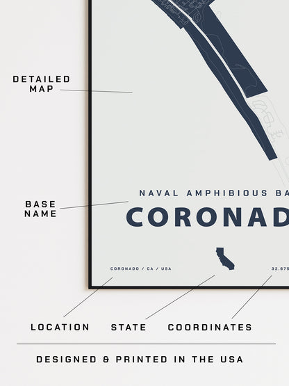 Naval Amphibious Base Coronado Map Print