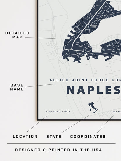 Allied Joint Force Command Naples Map Print