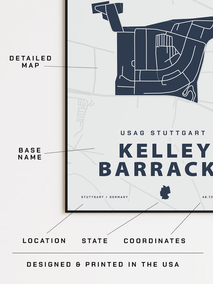 USAG Stuttgart - Kelley Barracks Map Print