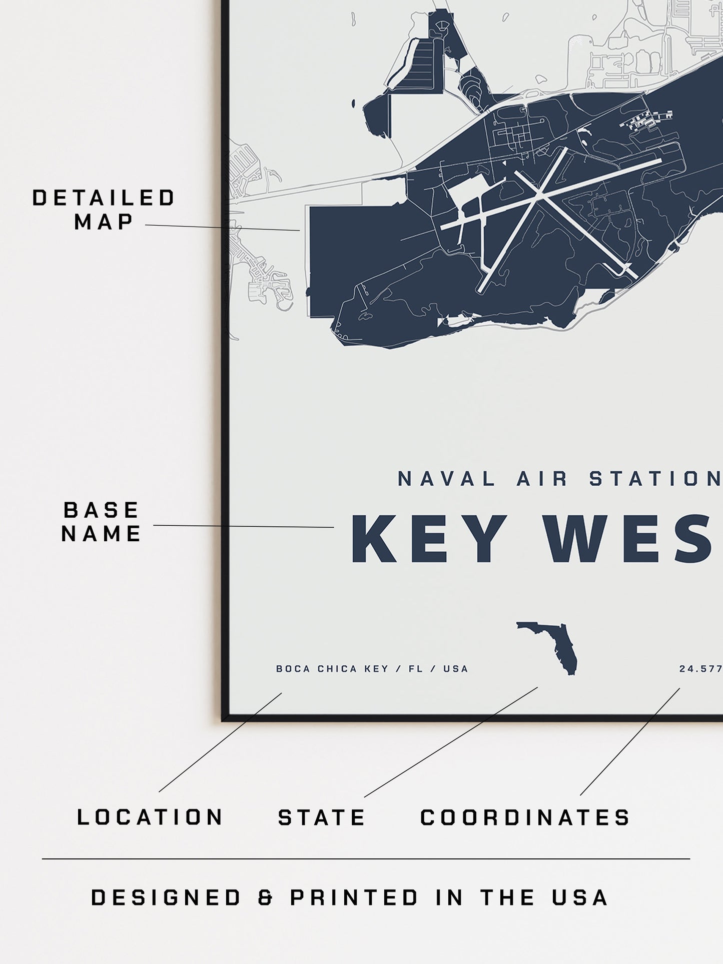 Naval Air Station Key West Map Print