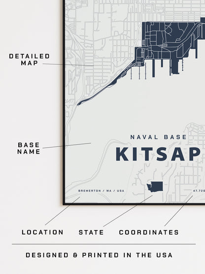 Naval Base Kitsap Map Print