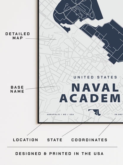 United States Naval Academy Map Print