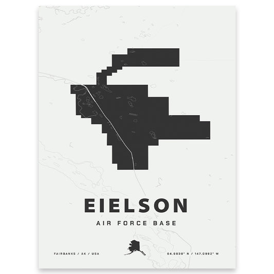 Eielson Air Force Base Map Print