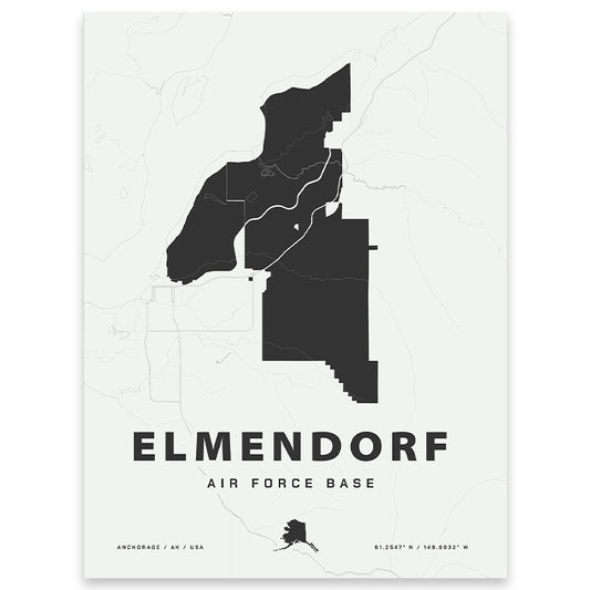 Elmendorf Air Force Base Map Print