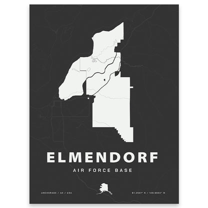 Elmendorf Air Force Base Map Print