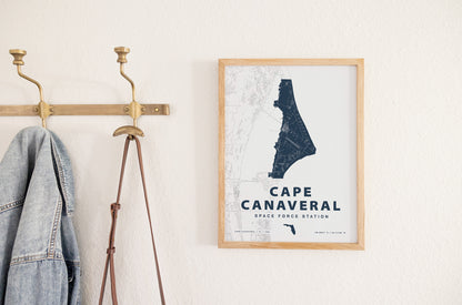 Cape Canaveral Space Force Station Map Print