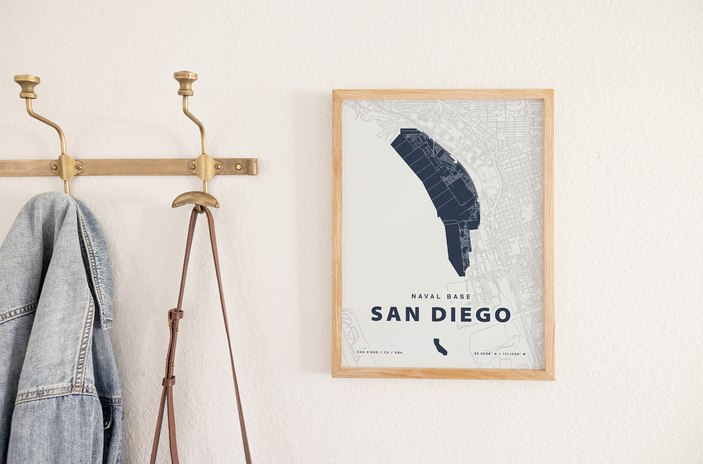 Naval Base San Diego Map Print