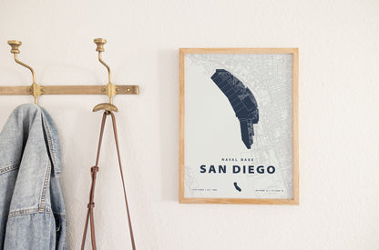 Naval Base San Diego Map Print