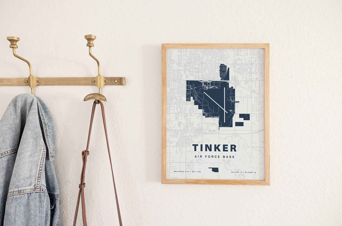 Tinker Air Force Map Print