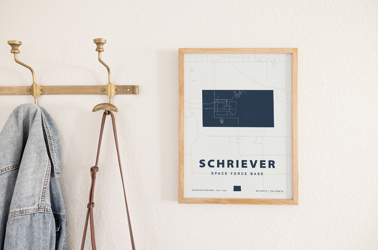 Schriever Space Force Base Map Print