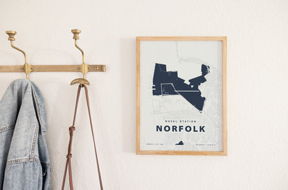 Naval Station Norfolk Map Print