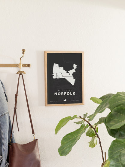 Naval Station Norfolk Map Print