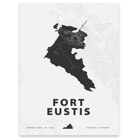 Fort Eustis Map Print