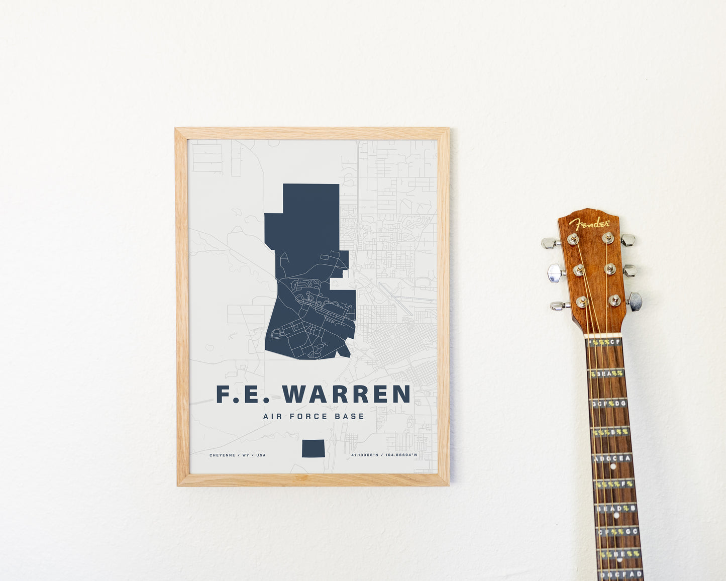 F.E. Warren Air Force Base Map Print