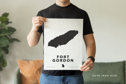 Fort Gordon Map Print