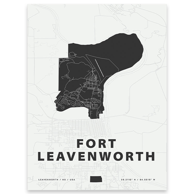 Fort Leavenworth Map Print Home Base Maps