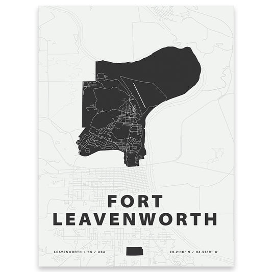 Fort Leavenworth Map Print